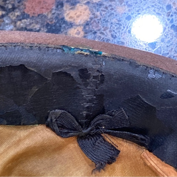 VTG 1960s era Bee Hats Custom Made Brown Beaver Felt Fedora Distressed Worn Sz 7 - Picture 14 of 15